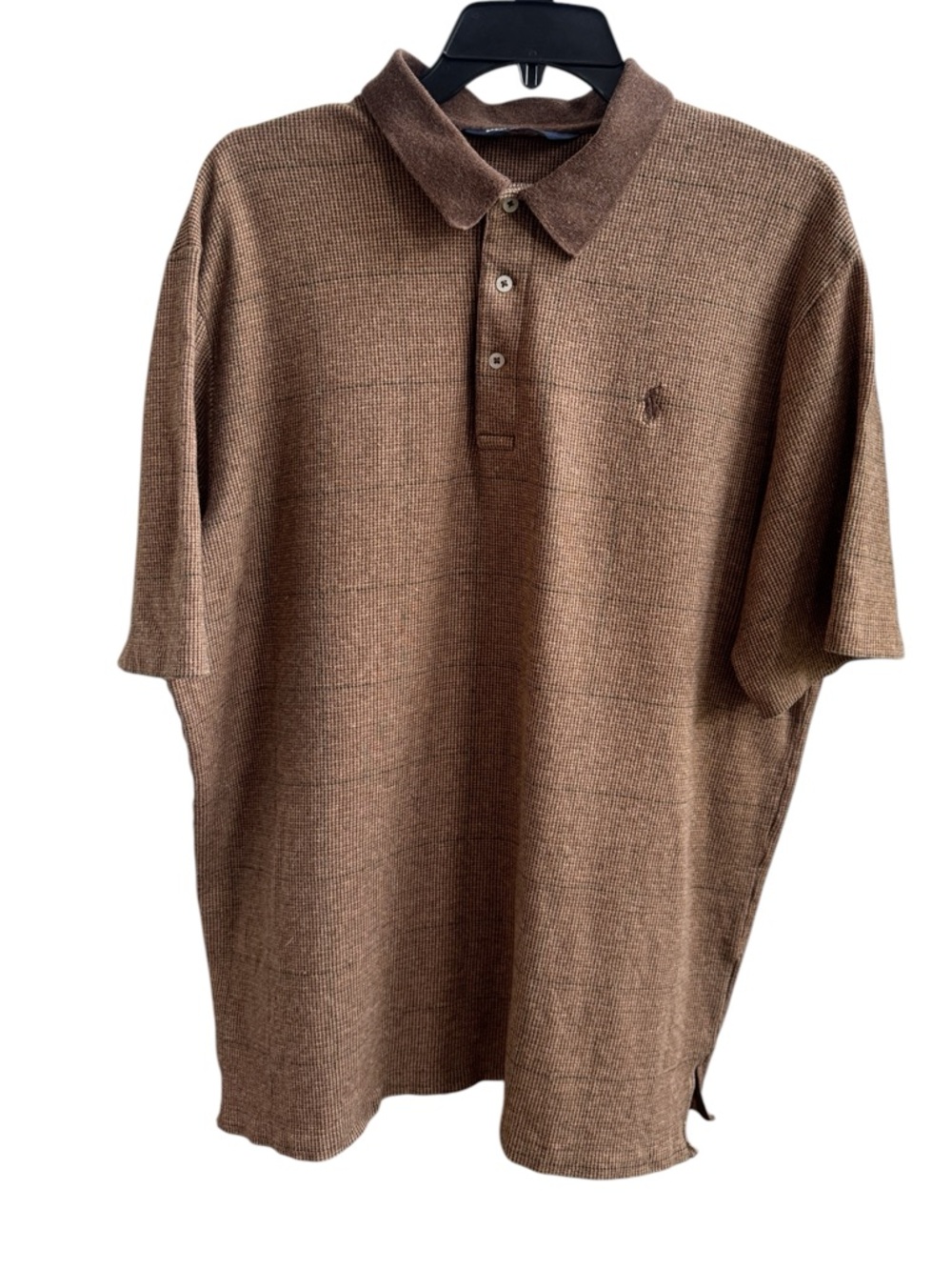 Polo Golf Ralph Lauren Polo shirt Brown textured / houndstooth size Large